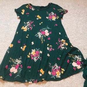 Floral Green Dress